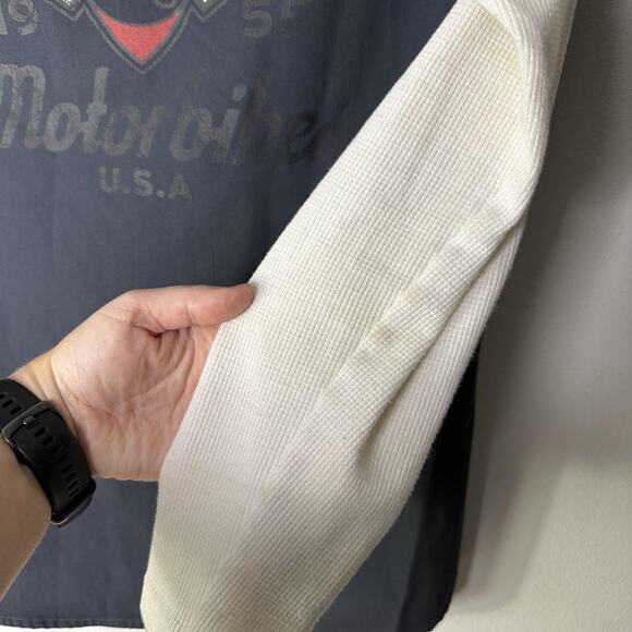 Yamaha Shirt Mens Small Gray Layered Thermal Sleeves Mechanic Workwear Utility - Picture 7 of 7